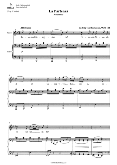 La Partenza, WoO 124 (B-flat Major)