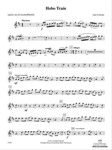 Hobo Train: 2nd E-flat Alto Saxophone