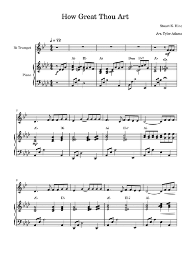 How Great Thou Art (Trumpet Solo and Piano)