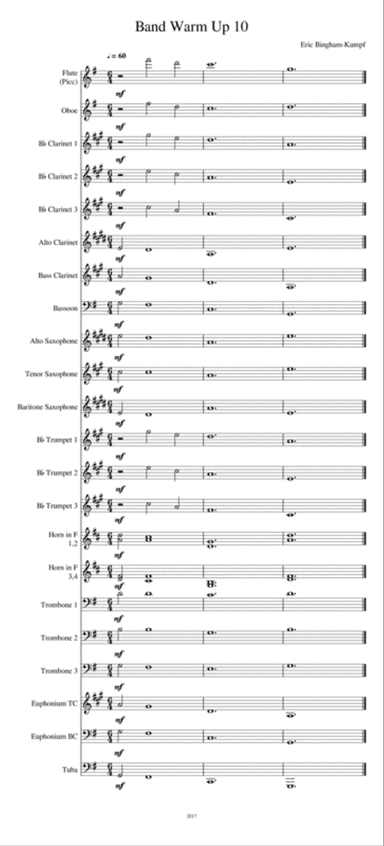 Band Warm Up 10