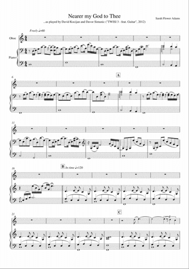 Nearer my God to Thee (piano & oboe)