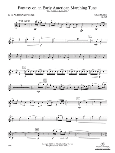 Fantasy on an Early American Marching Tune: E-flat Alto Saxophone