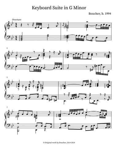 Keyboard Suite in G Minor
