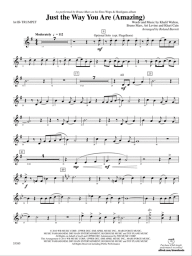 Just the Way You Are (Amazing): 1st B-flat Trumpet