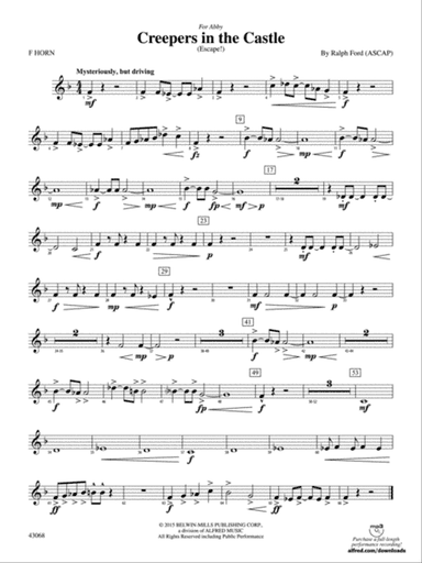 Creepers in the Castle: 1st F Horn