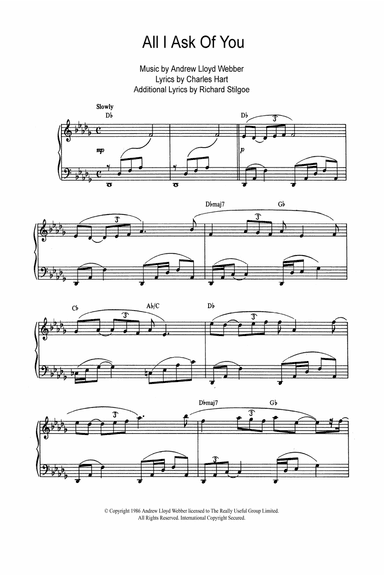 All I Ask Of You (from The Phantom Of The Opera)