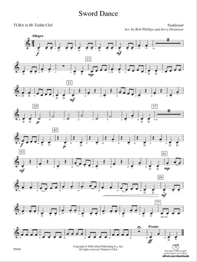 Sword Dance: (wp) B-flat Tuba T.C.