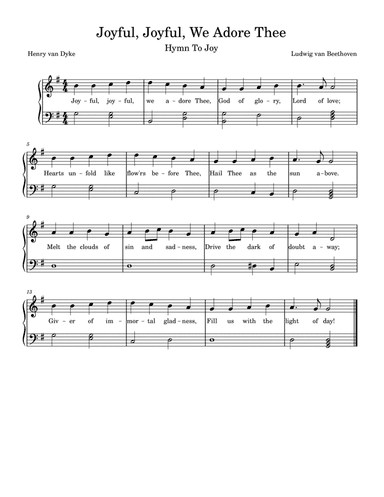 Joyful, Joyful, We Adore Thee