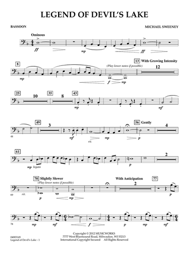 Legend Of Devil's Lake - Bassoon