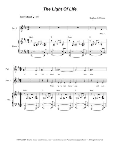 The Light Of Life (2-part choir)