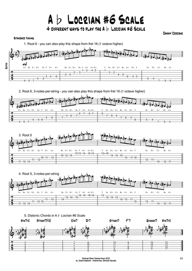 Ab Locrian #6 Scale (4 Ways to Play)