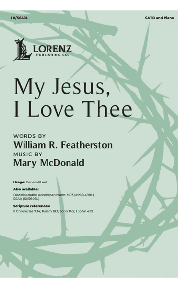 My Jesus, I Love Thee
