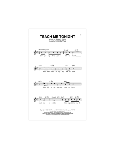Teach Me Tonight