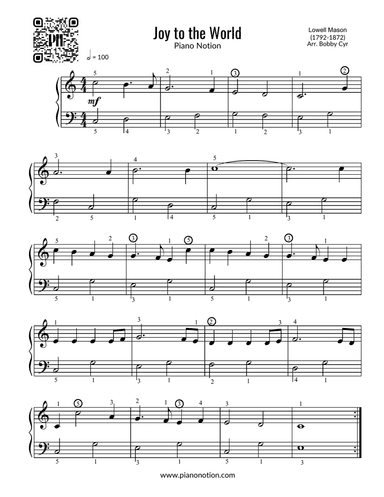 Joy to the World (Easy Piano Solo)