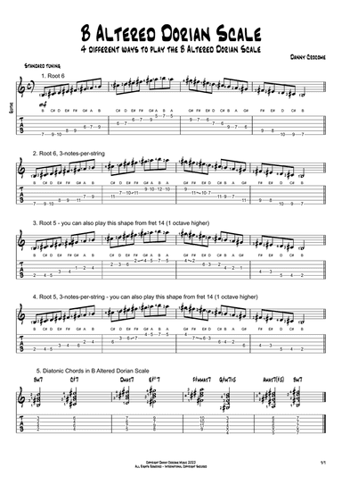 B Altered Dorian Scale (4 Ways to Play)