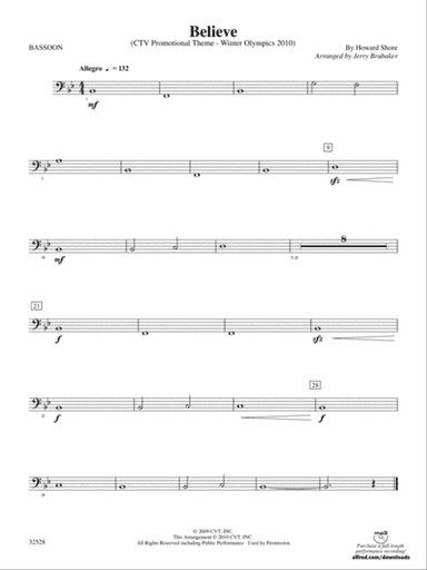 Believe (Winter Olympics 2010): Bassoon