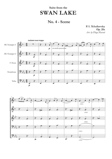 "Scene No. 2" from Swan Lake Suite for Brass Quintet