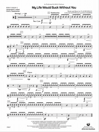 My Life Would Suck Without You: 2nd Percussion