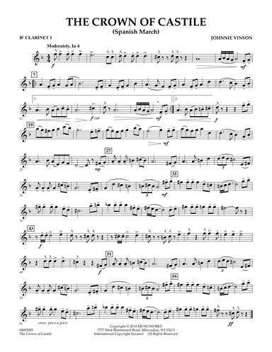 The Crown Of Castile - Bb Clarinet 1