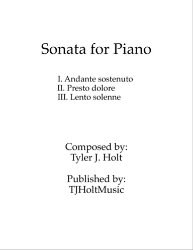 Sonata for Piano, Op. 27