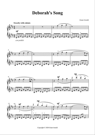 Deborah's Song (piano solo)