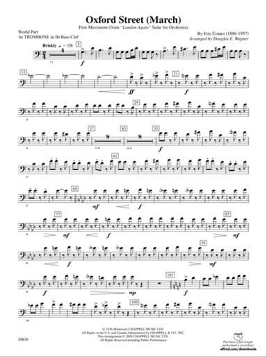 Oxford Street (March): (wp) 1st B-flat Trombone B.C.