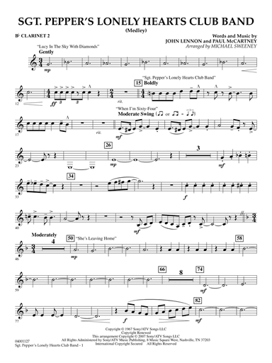 Sgt. Pepper's Lonely Hearts Club Band (Medley) (arr. Michael Sweeney) - Bb Clarinet 2
