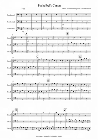Pachelbel's Canon for Trombone Trio