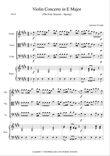 The Four Seasons - Spring 1st Movement Short Version