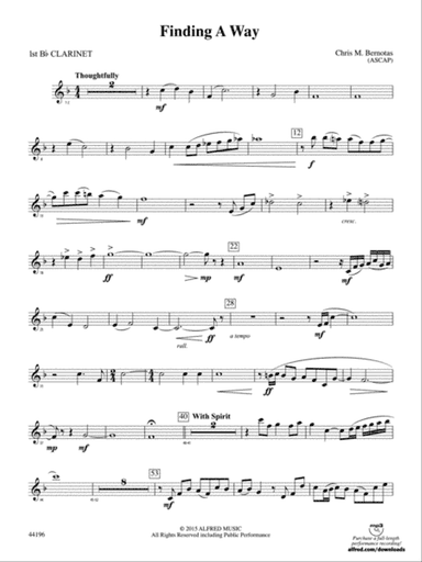 Finding a Way: 1st B-flat Clarinet