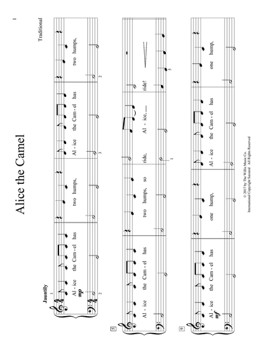 Alice The Camel (arr. Christopher Hussey)