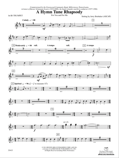 A Hymn Tune Rhapsody: 1st B-flat Trumpet
