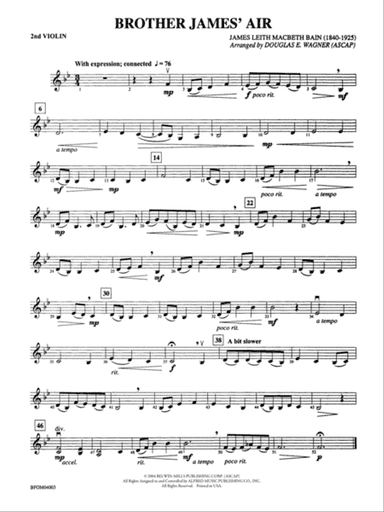 Brother James' Air: 2nd Violin