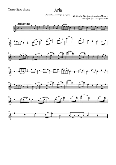 Aria from the Marriage of Figaro