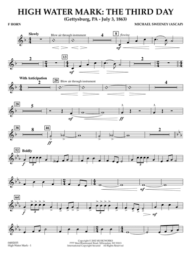 High Water Mark: The Third Day - F Horn