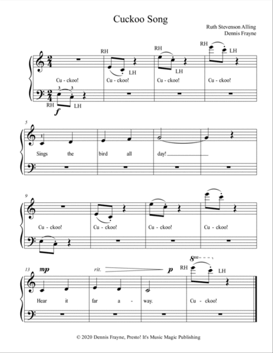 Cuckoo Song (standard notation)