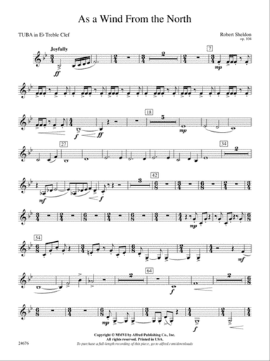 As a Wind from the North: (wp) E-flat Tuba T.C.