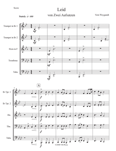 Leid (von Zwei Aufsätzen)