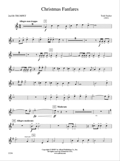 Christmas Fanfares: 2nd B-flat Trumpet