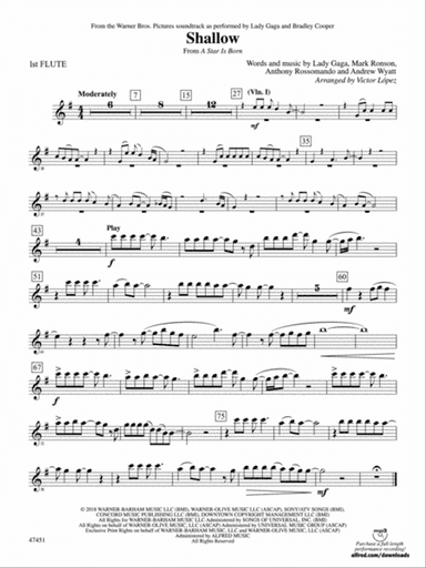 Shallow (from A Star Is Born): Flute