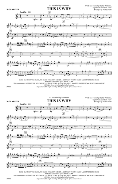 This Is Why: 1st B-flat Clarinet
