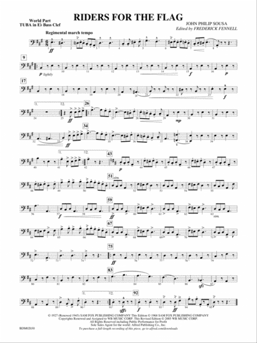 Riders for the Flag: (wp) E-flat Tuba B.C.