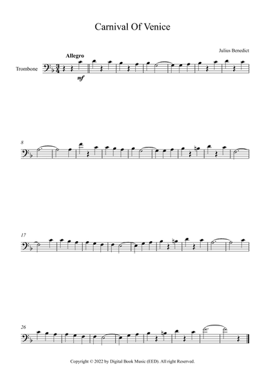 Carnival Of Venice - Julius Benedict (Trombone)