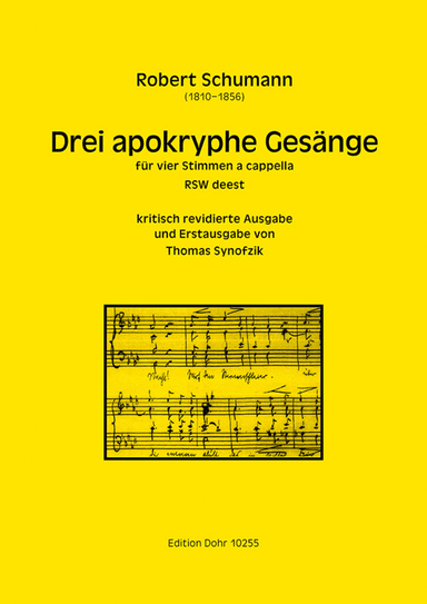 Drei apokryphe Gesänge für vier Stimmen a cappella RSW deest