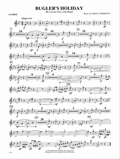 Bugler's Holiday (with Cornet Trio): Oboe