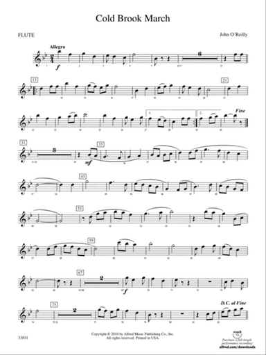 Cold Brook March: Flute