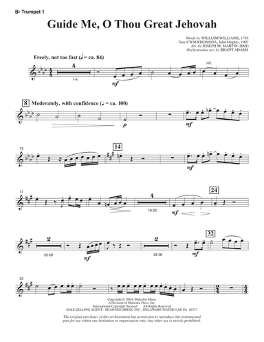 Guide Me, O Thou Great Jehovah (arr. Joseph M. Martin) - Bb Trumpet 1