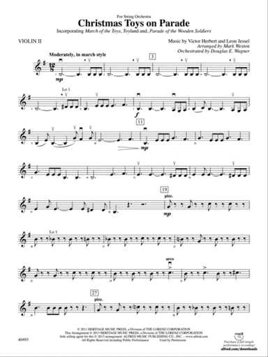 Christmas Toys on Parade: 2nd Violin