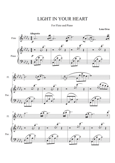 Light in Your Heart for Flute and Piano