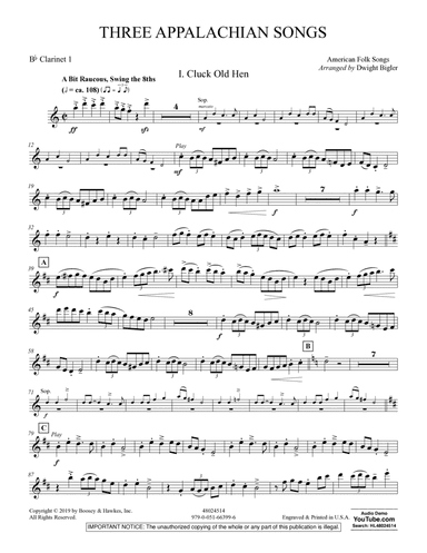 Three Appalachian Songs - Bb Clarinet 1
